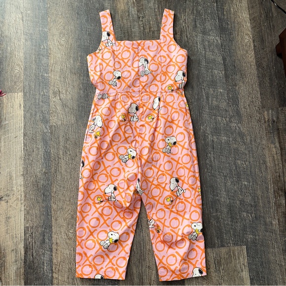 SARSPARILLY x Peanuts pink / orange XOXO Snoopy Best Friends Forever jumpsuit M - Picture 10 of 13